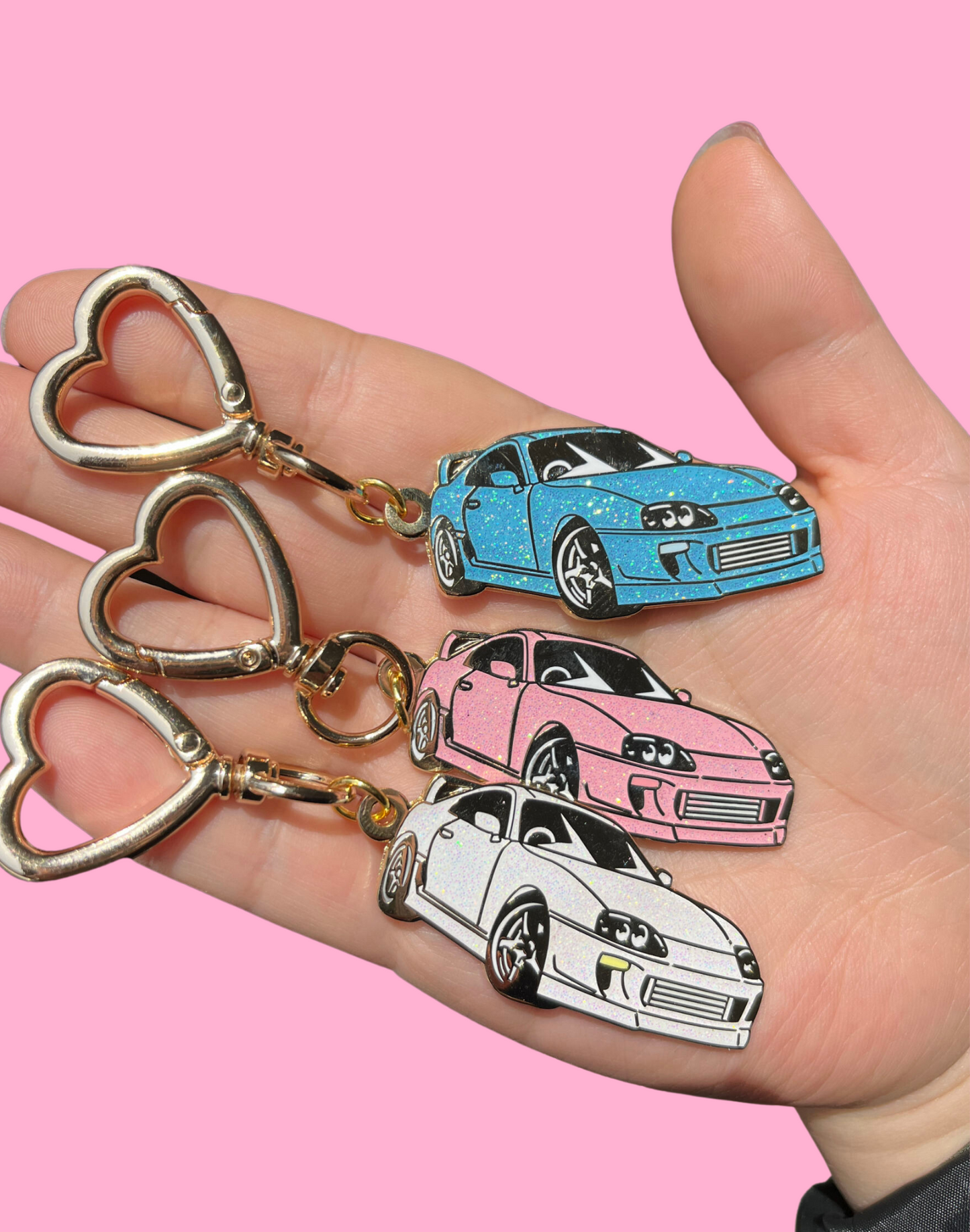Supra : Glitter Metal Keychain