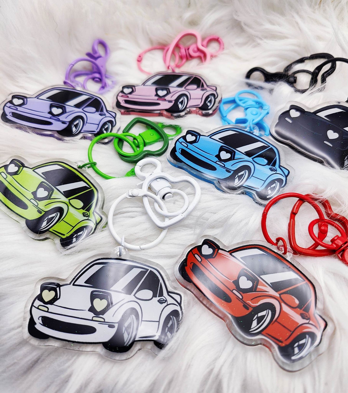 Heart Lights Miata! : Acrylic Keychain