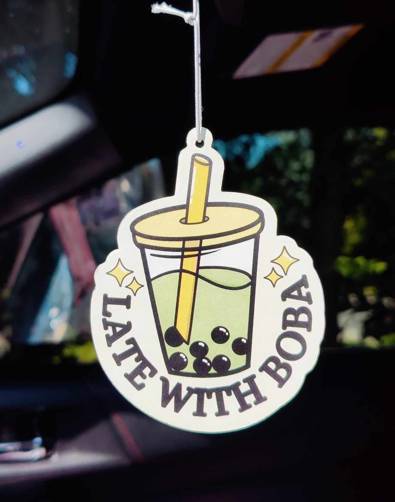 Late with boba! Macha - Air Freshener