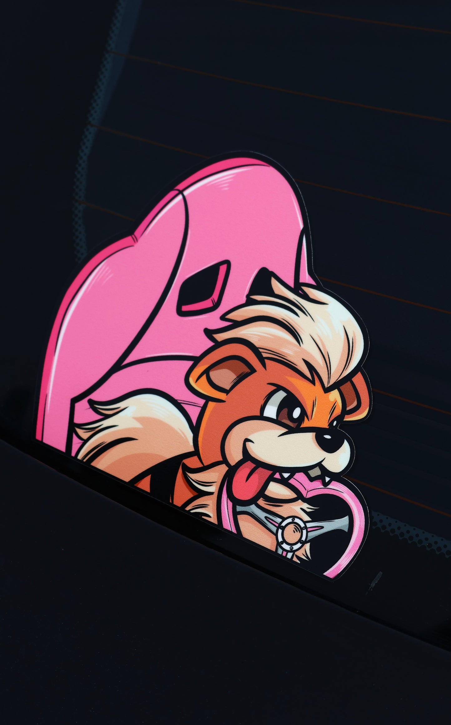 Car Ride Pup - Vinyl Peeker Sticker