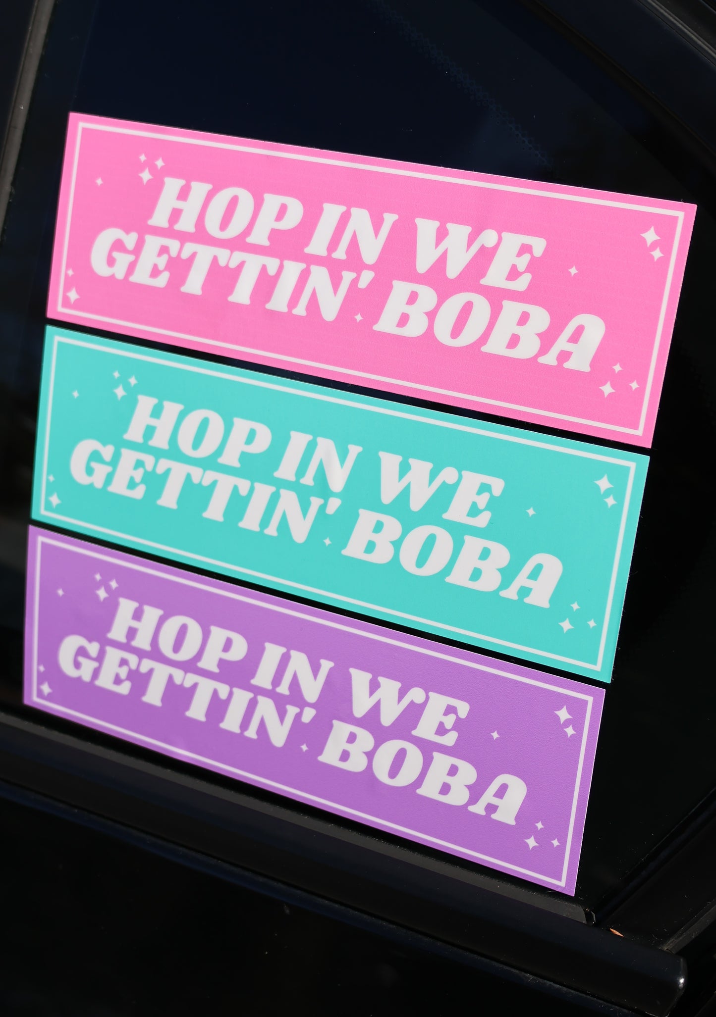 Hop In We Gettin' Boba! - Slap Sticker
