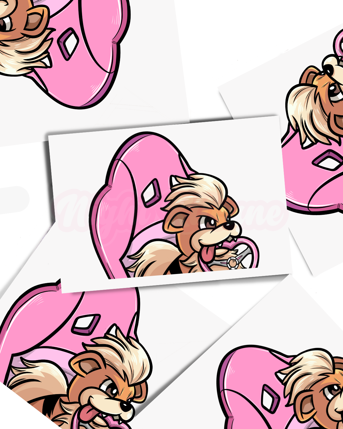 Car Ride Pup - Vinyl Peeker Sticker