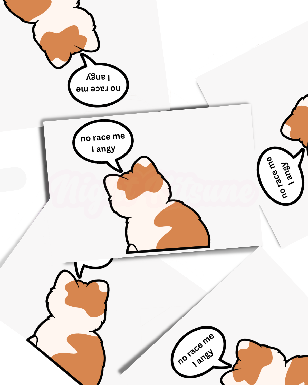 No race me I angy - Vinyl Peeker Sticker