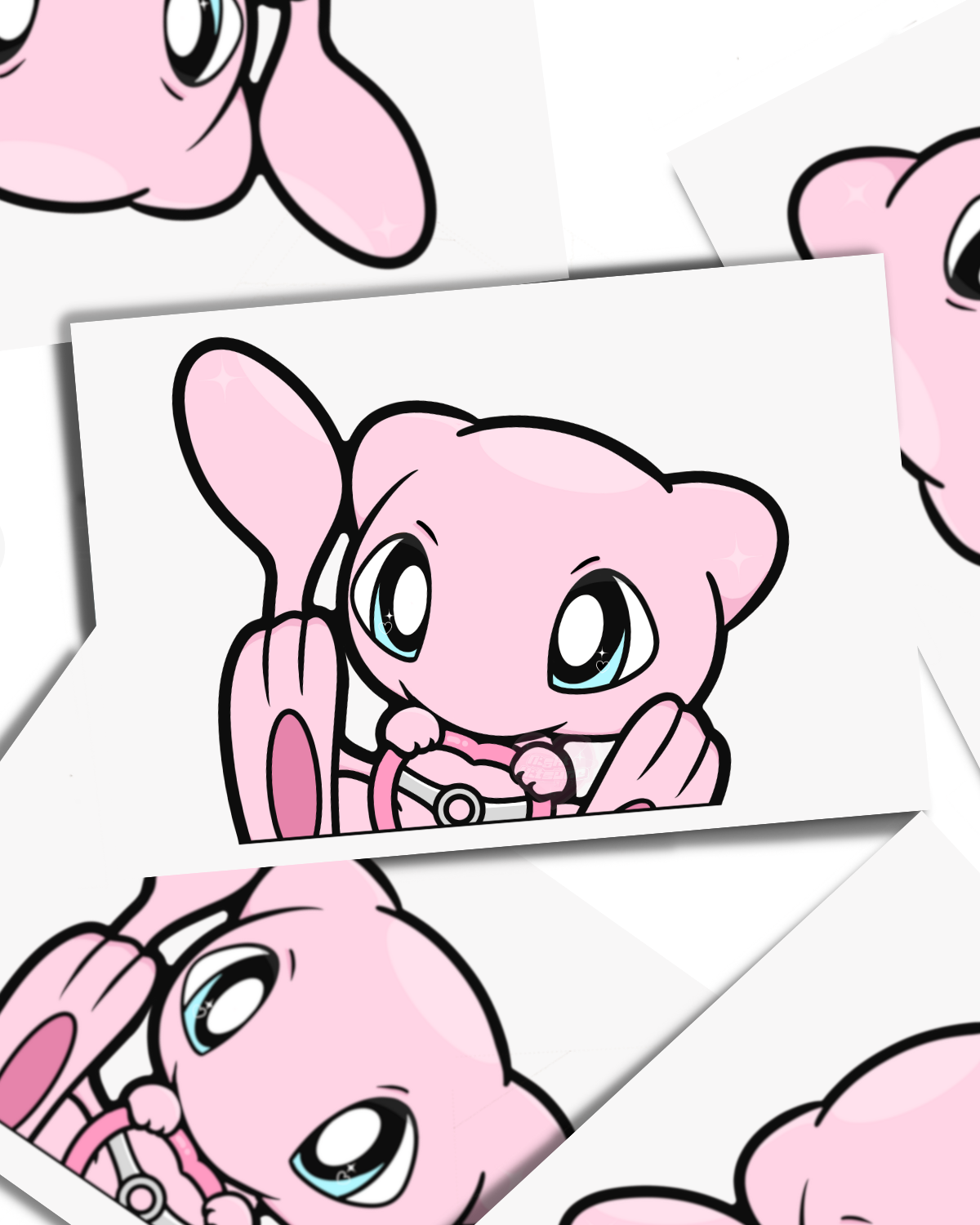 Race Mew - Vinyl Peeker Sticker