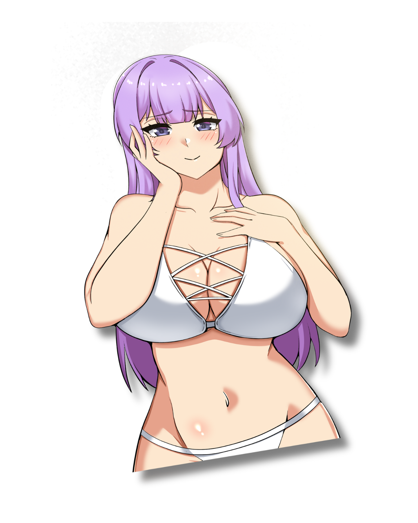 PREORDER Summer Anime Waifu Mekui OC - Peeker Sticker
