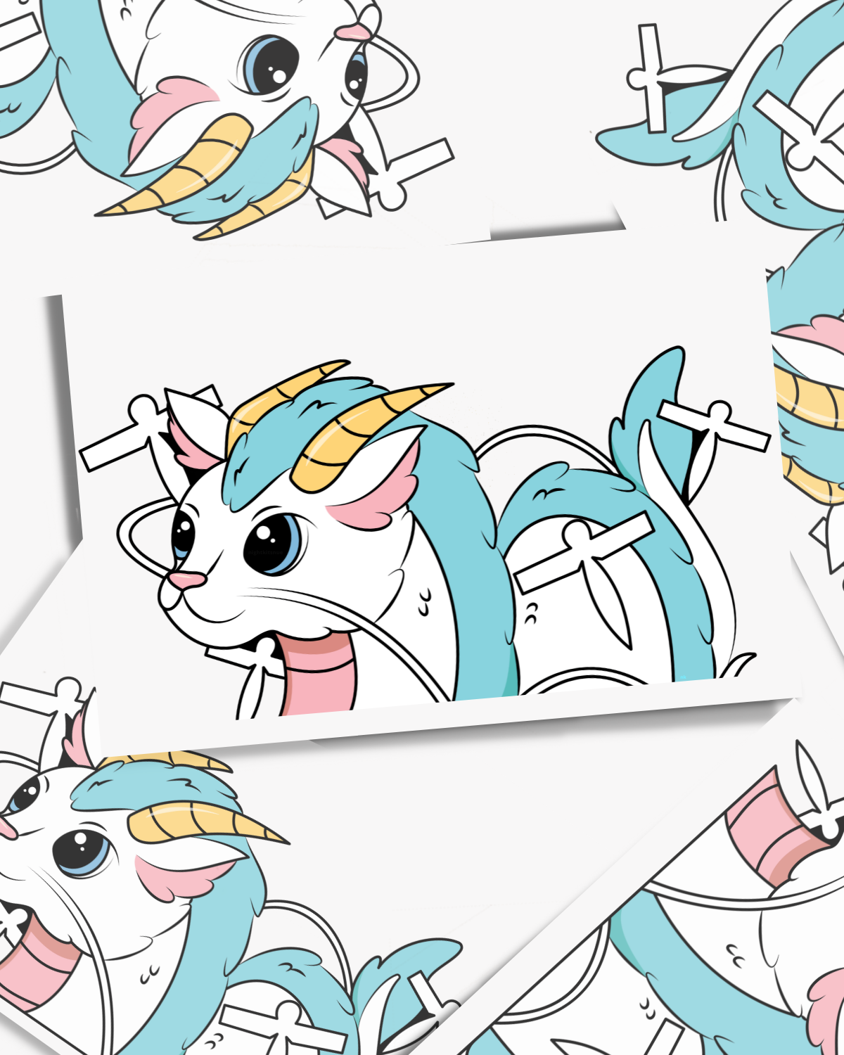 River Spirit Dragon : Vinyl Peeker Sticker