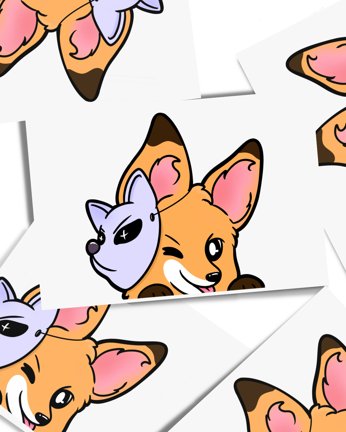 - PREORDER - Kia The Fox! - Vinyl Peeker Sticker