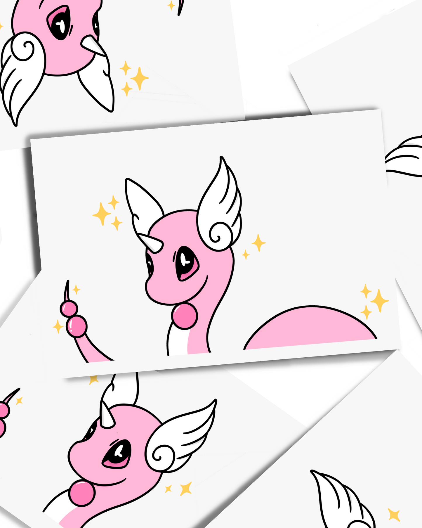 *SHINY* Water Dragon - Vinyl Peeker Sticker