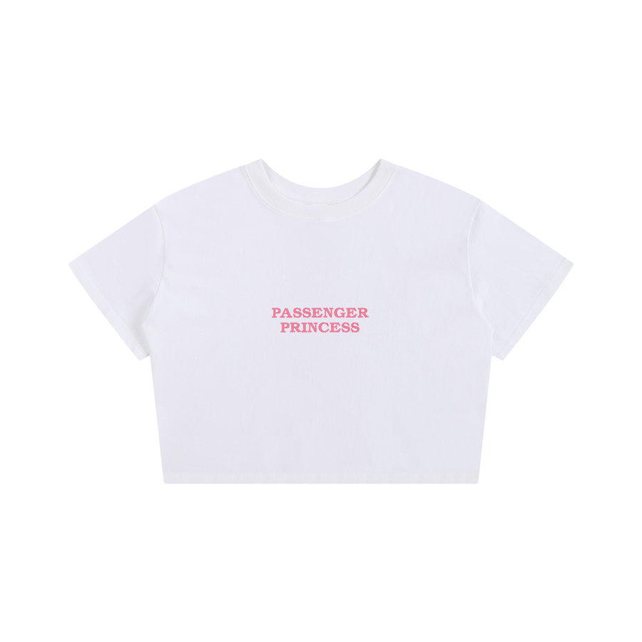Passenger Princess Embroidered - Baby Tee T-Shirt White