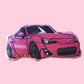 Hot Pink FRS GT86 BRZ : Plush Pillow *DISCOUNT DUE TO SMALL STAIN *