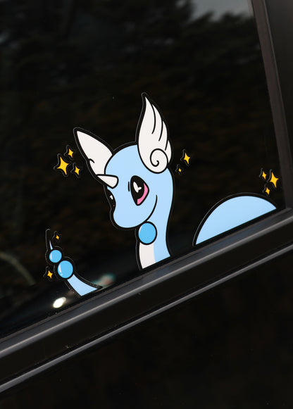 Water Dragon - Vinyl Peeker Sticker