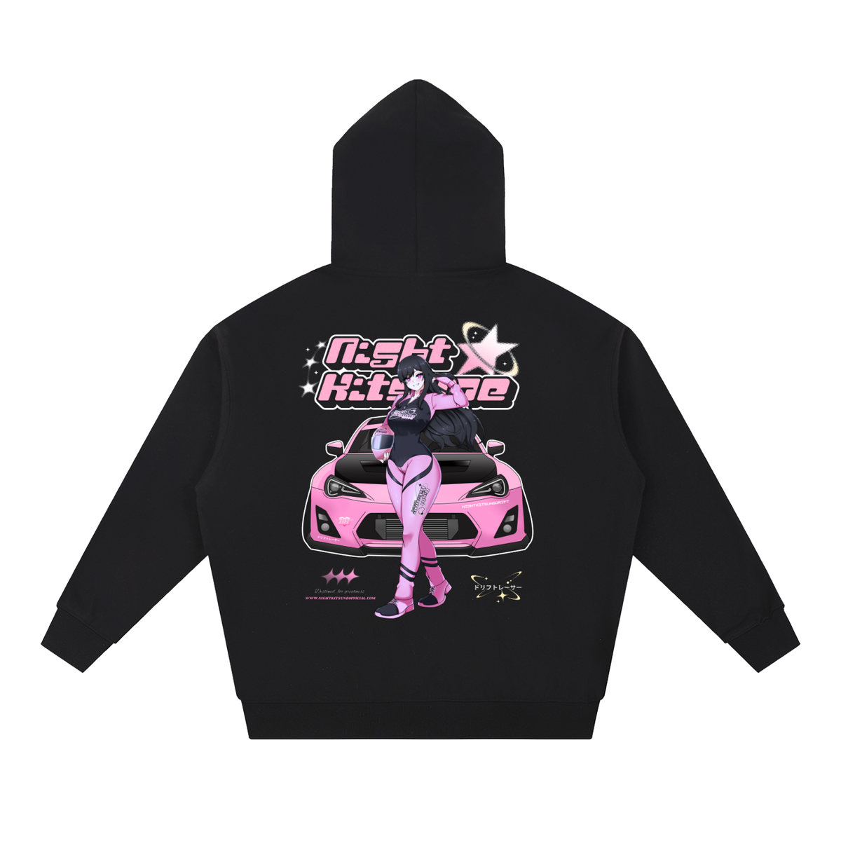 Kitsune Drift Racer - Heavyweight Hoodie