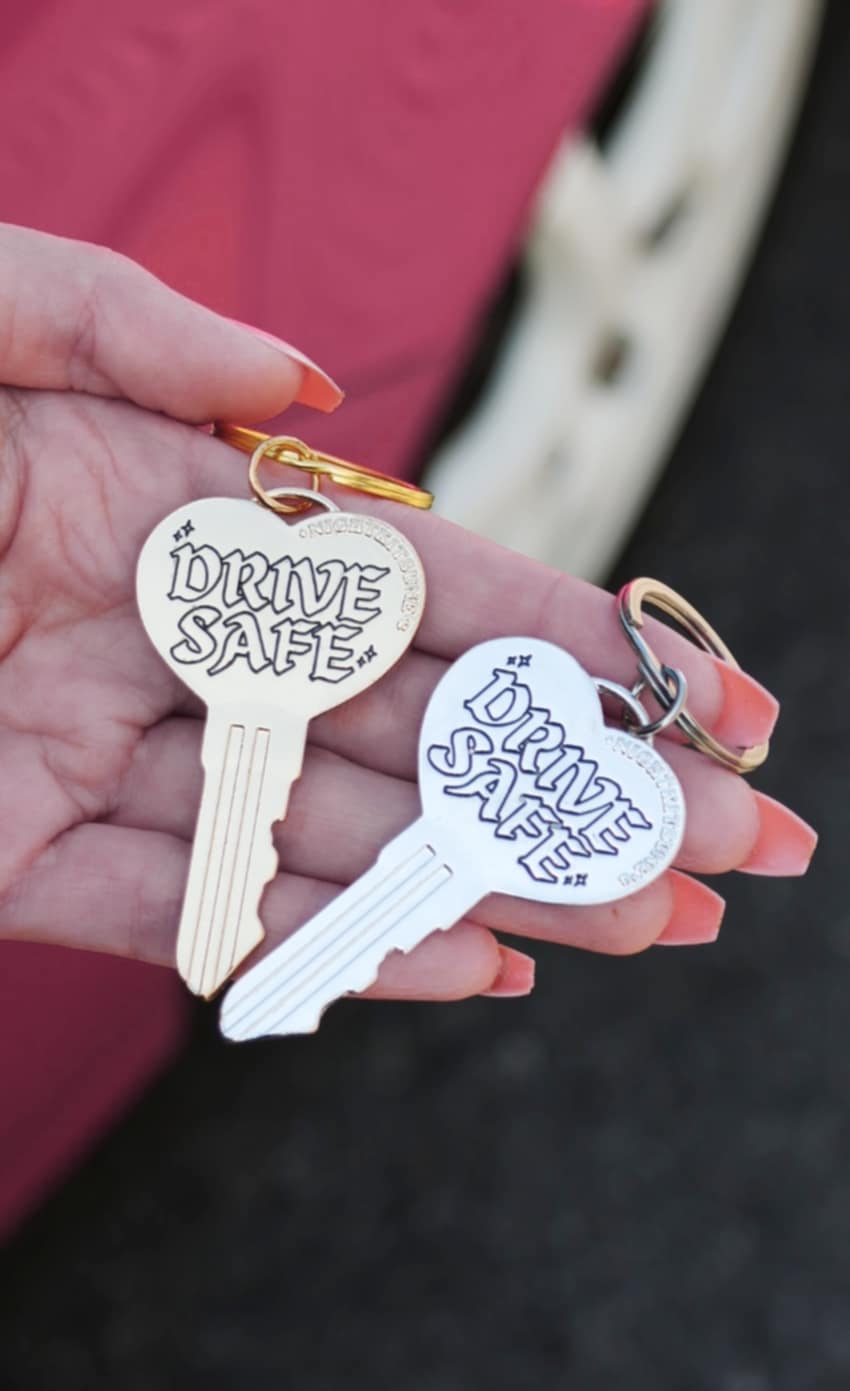 Drive Safe! : Metal Keychain