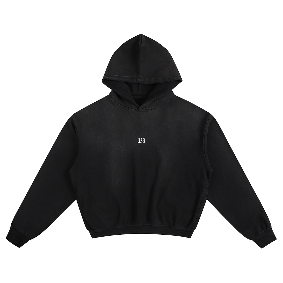 333 Right Path Embroidered Angel Number - Boxy Hoodie