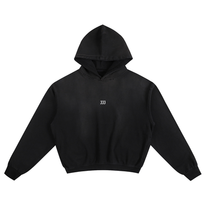333 Right Path Embroidered Angel Number - Boxy Hoodie