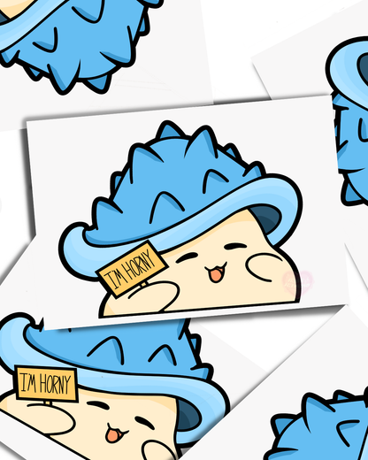 Im Horn- Mushroom - Vinyl Peeker Sticker