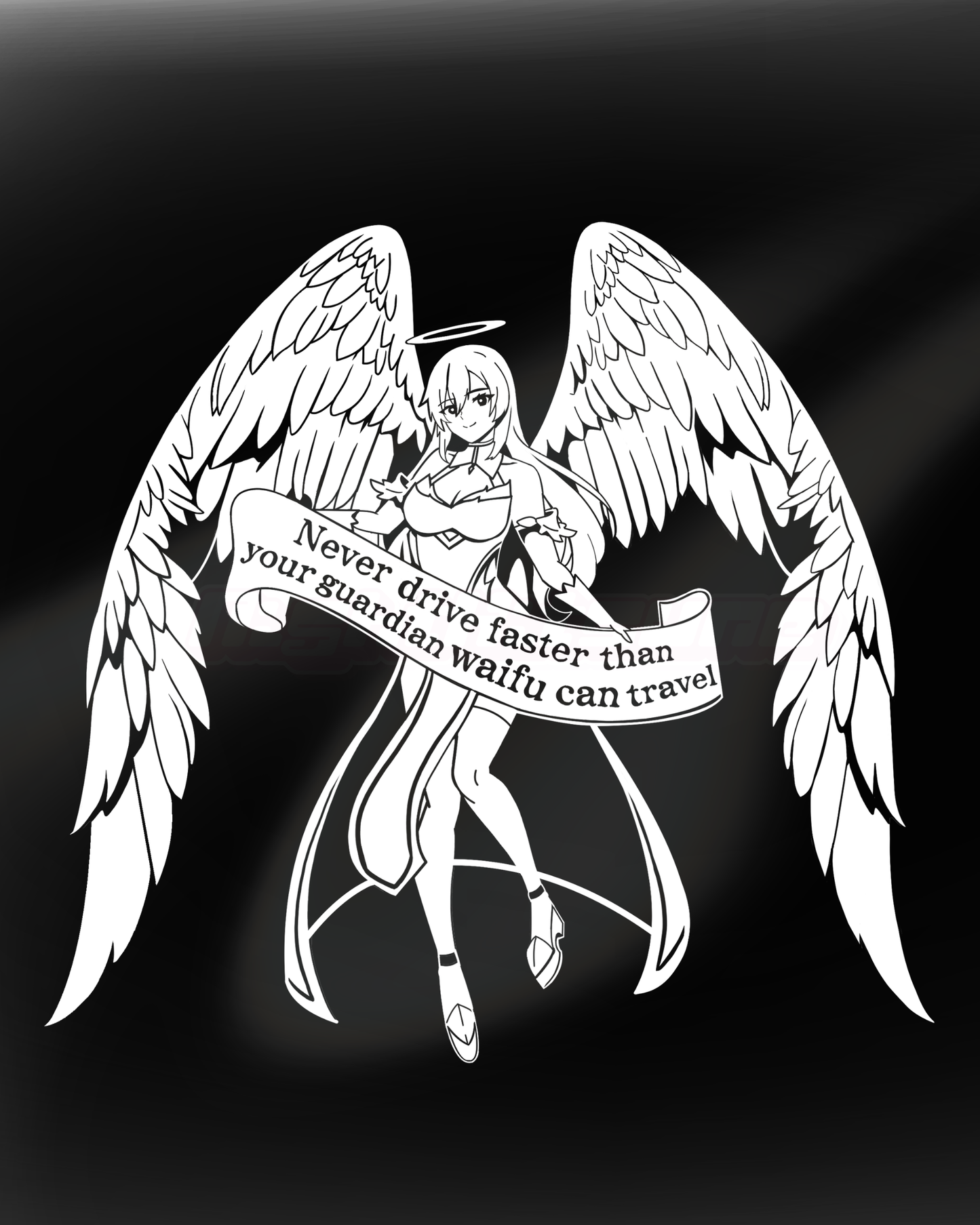 Guardian Waifu - Large Windshield Banner