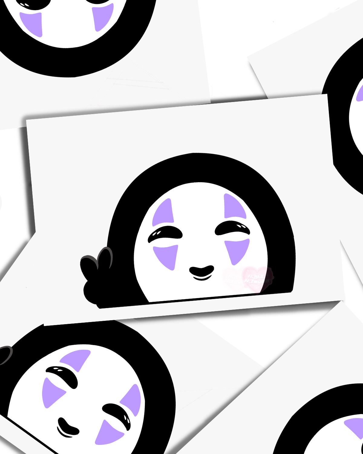 Chibi Faceless : Vinyl Peeker Sticker