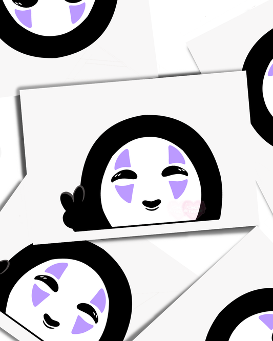 Chibi Faceless : Vinyl Peeker Sticker