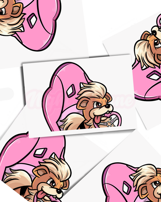 Car Ride Pup - Vinyl Peeker Sticker