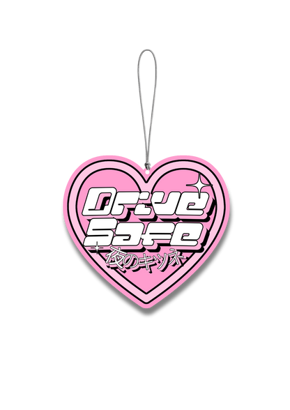Drive Safe pink heart - Air Freshener