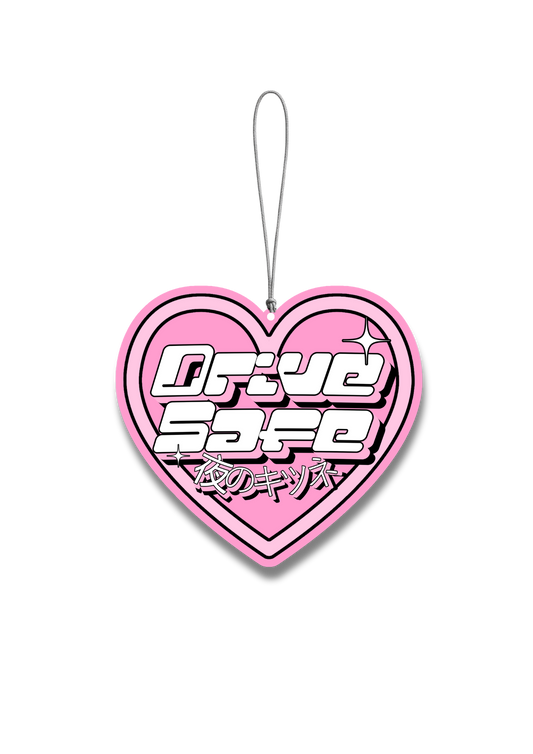 Drive Safe pink heart - Air Freshener
