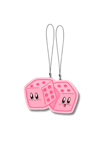 Pink Fuzzy Dice  - Air Freshener 2 Pack!