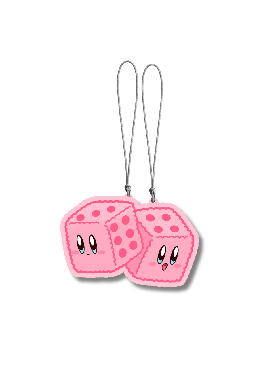 Pink Fuzzy Dice  - Air Freshener 2 Pack!