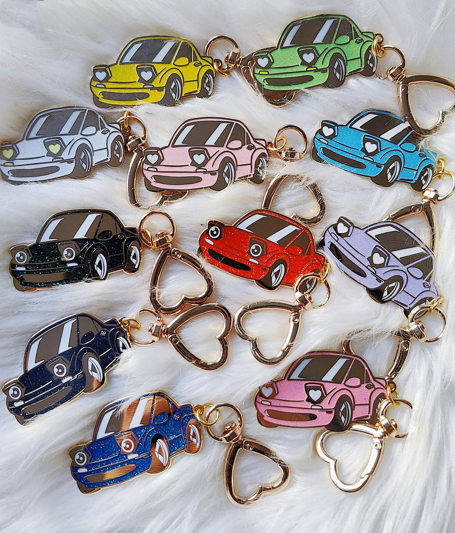 Miata : Glitter Metal Keychain