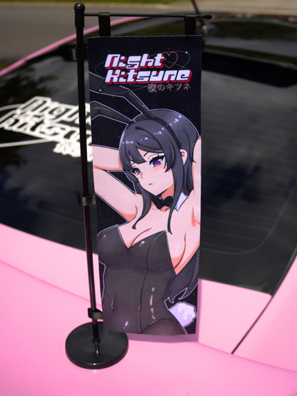 Bunny Anime Girl - Mini Nobori Flag