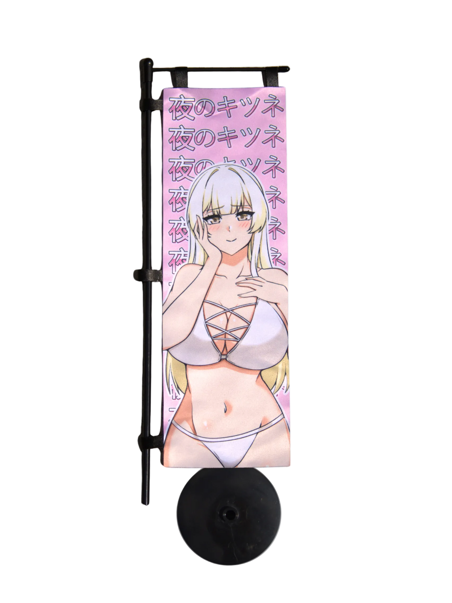 Summer Anime Girl - Mini Nobori Flag