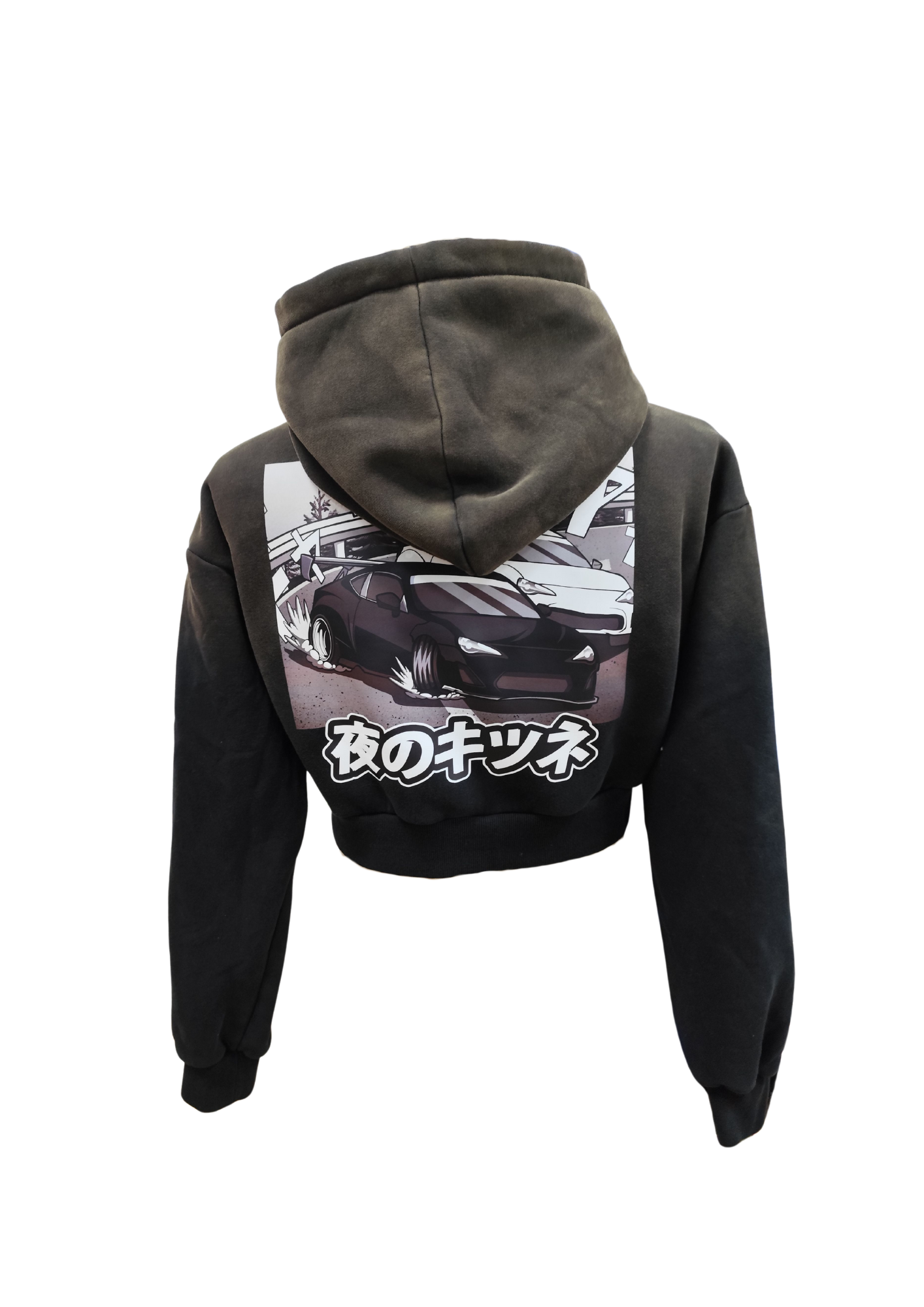 Nightkitsune Drift  - Cropped Hoodie