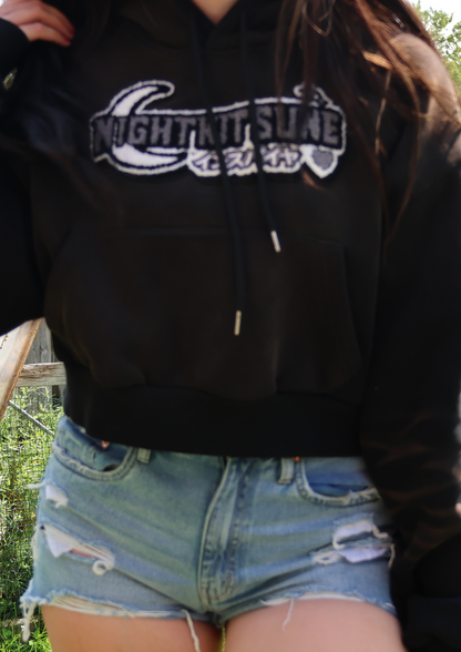 Nightkitsune Drift  - Cropped Hoodie