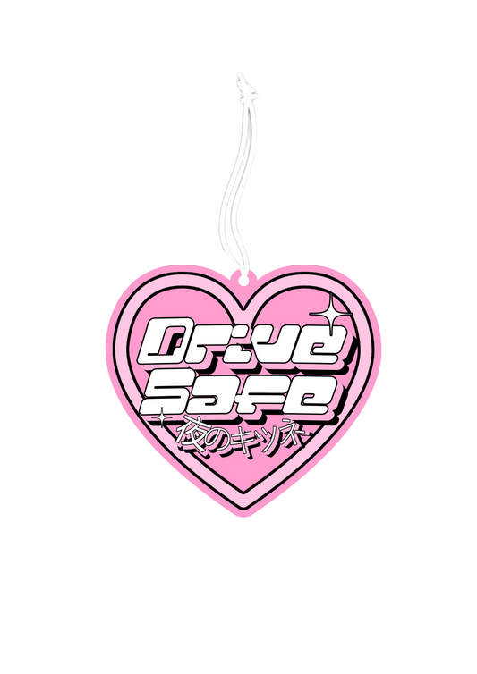 Drive Safe pink heart - Air Freshener