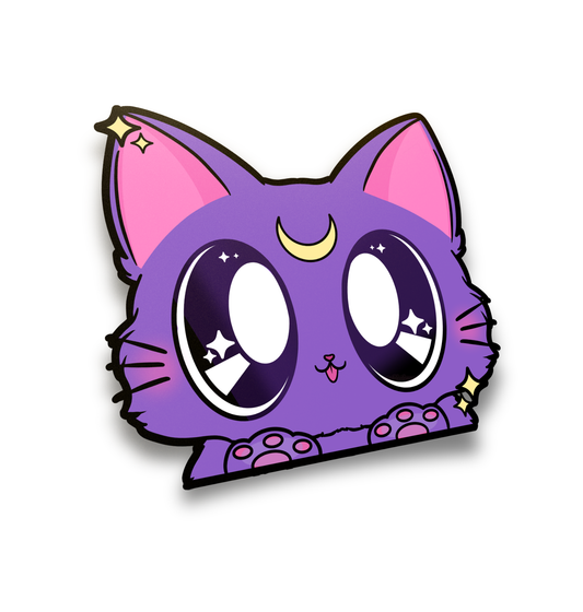 Kitty V2 Purple- Vinyl Peeker Sticker