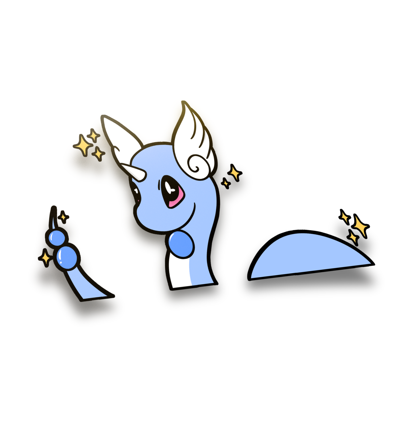 Water Dragon - Vinyl Peeker Sticker