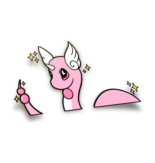 *SHINY* Water Dragon - Vinyl Peeker Sticker