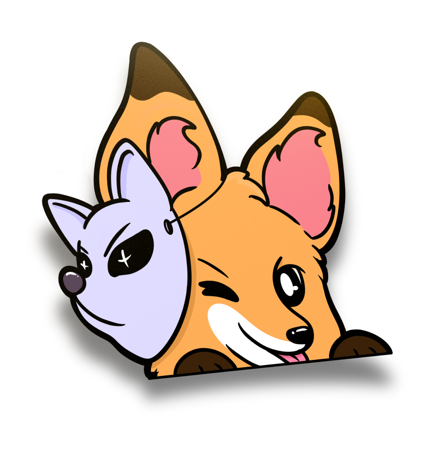 Kia The Fox! - Vinyl Peeker Sticker