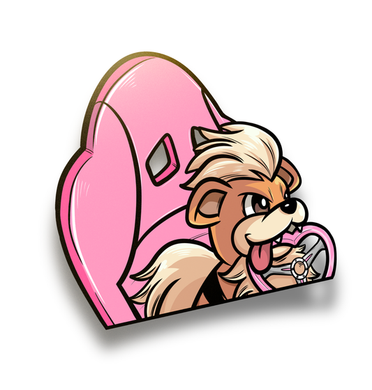 Car Ride Pup - Vinyl Peeker Sticker