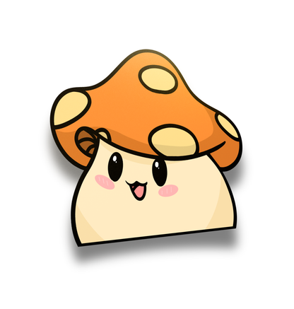 Mushroom - Vinyl Peeker Sticker