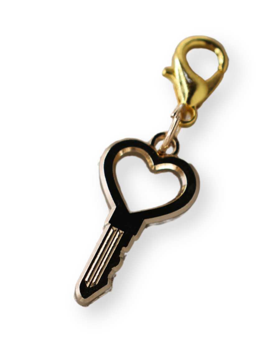 Heart Key - Hard Enamel Charm