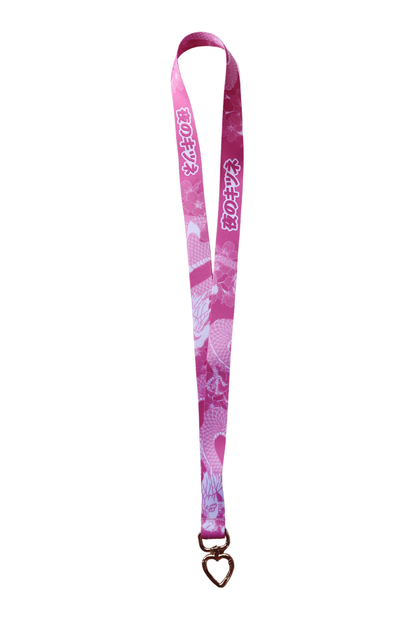 Pink Japanese Dragon - Lanyard