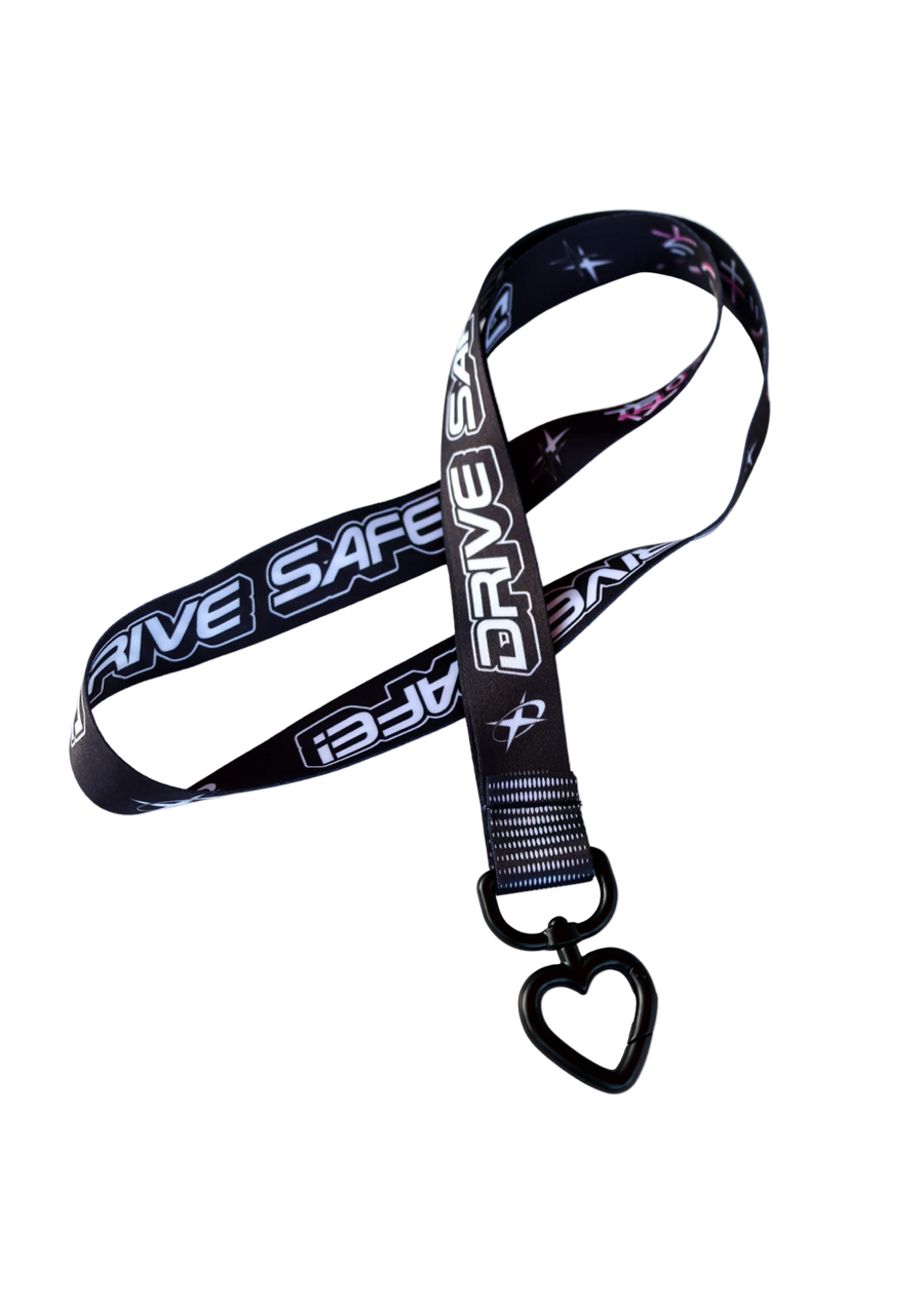 Drive Safe Black - Lanyard