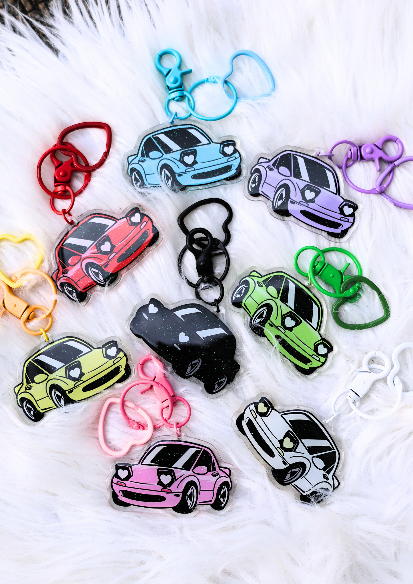 Heart Lights Miata! : Acrylic Keychain