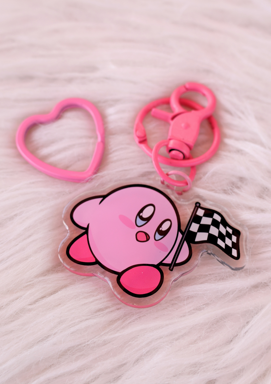 Race Car Poyo  : Acrylic Keychain