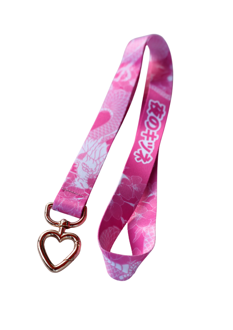 Pink Japanese Dragon - Lanyard