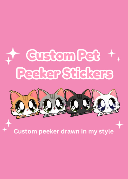 Custom Drawn - Kitty Peeker