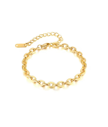 Stainless Steel - Gold Charm Bracelet