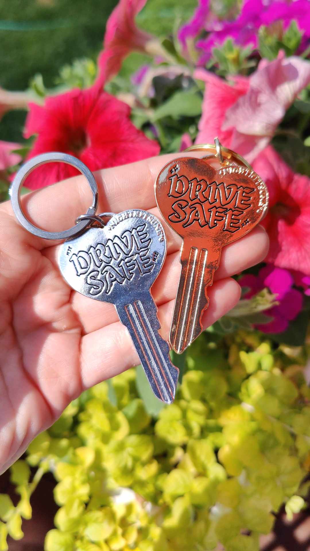 Drive Safe! : Metal Keychain