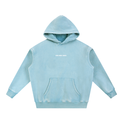 Send Anime Tiddies - Grunge Oversize Hoodie